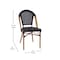 Flash Furniture Marseille French Bistro Stacking Chair, Blk Textilene Back & Seat, Aluminum Frame, Natural, 2PK 2-SDA-AD642107-BK-NAT-GG - alternate 10